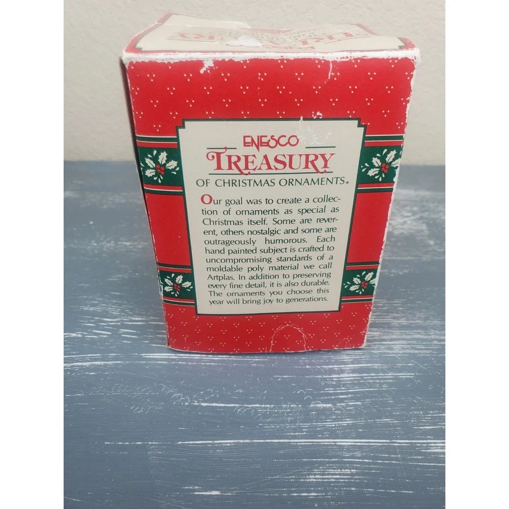 1991 Enesco‎ Treasury Ornament Lighting the Way Railroad Mouse Handcar Train